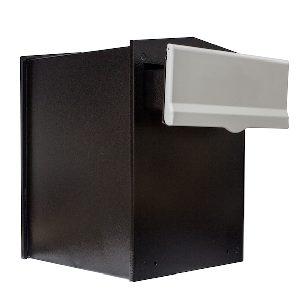 Lettasafe Collection Box w/Silver Letter Plate and 4" to 6" Adjustable Chute LIB-SLVR-LM6-46 - main